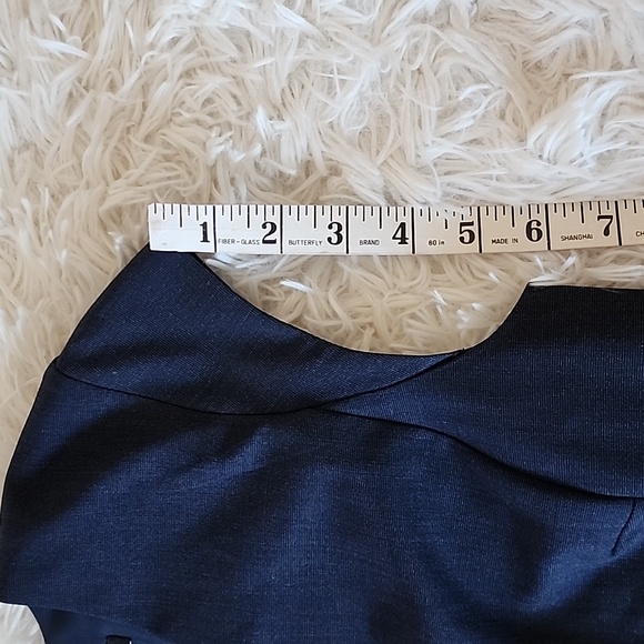 Ann Taylor Brand New Elegant Dark Blue  V-Neck Dress - Picture 8 of 16